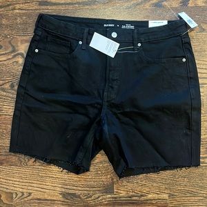 Old Navy Black Jean Shorts NWT Size 16 876583-00-1